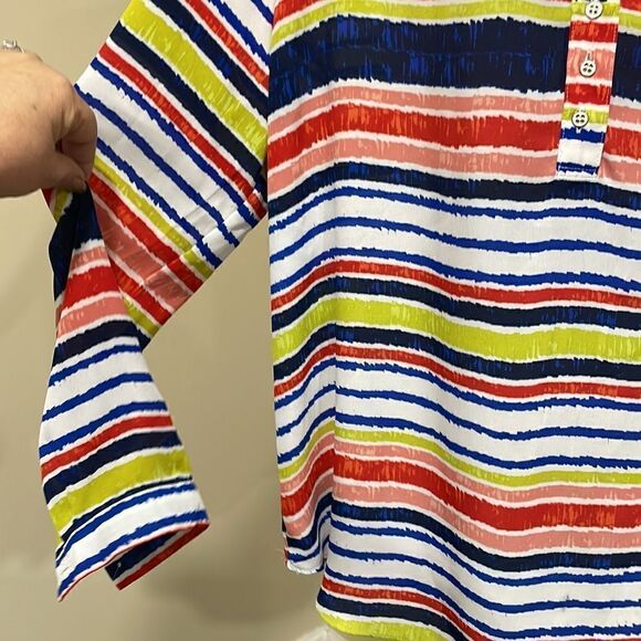 NWOT New Directions striped blouse. Size L large 12/14 - Picture 3 of 8